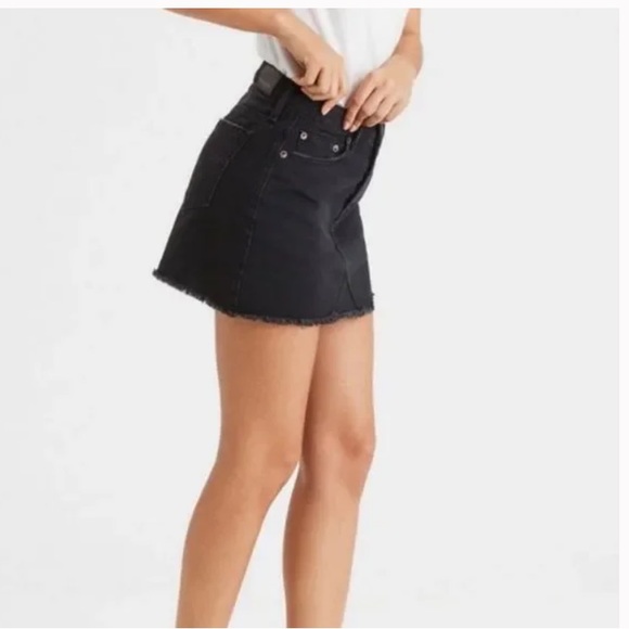 American Eagle y2k black denim jean skirt - Picture 2 of 10
